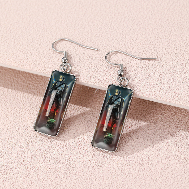 Alloy Star Wars Mandalorian Earrings (Minimo de compra 5) MIC-XiangL068