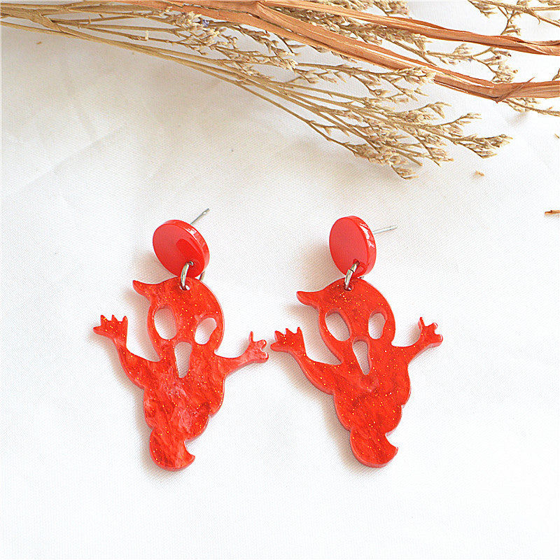 Acrylic horror and funny ghost earrings MYA-XieN059