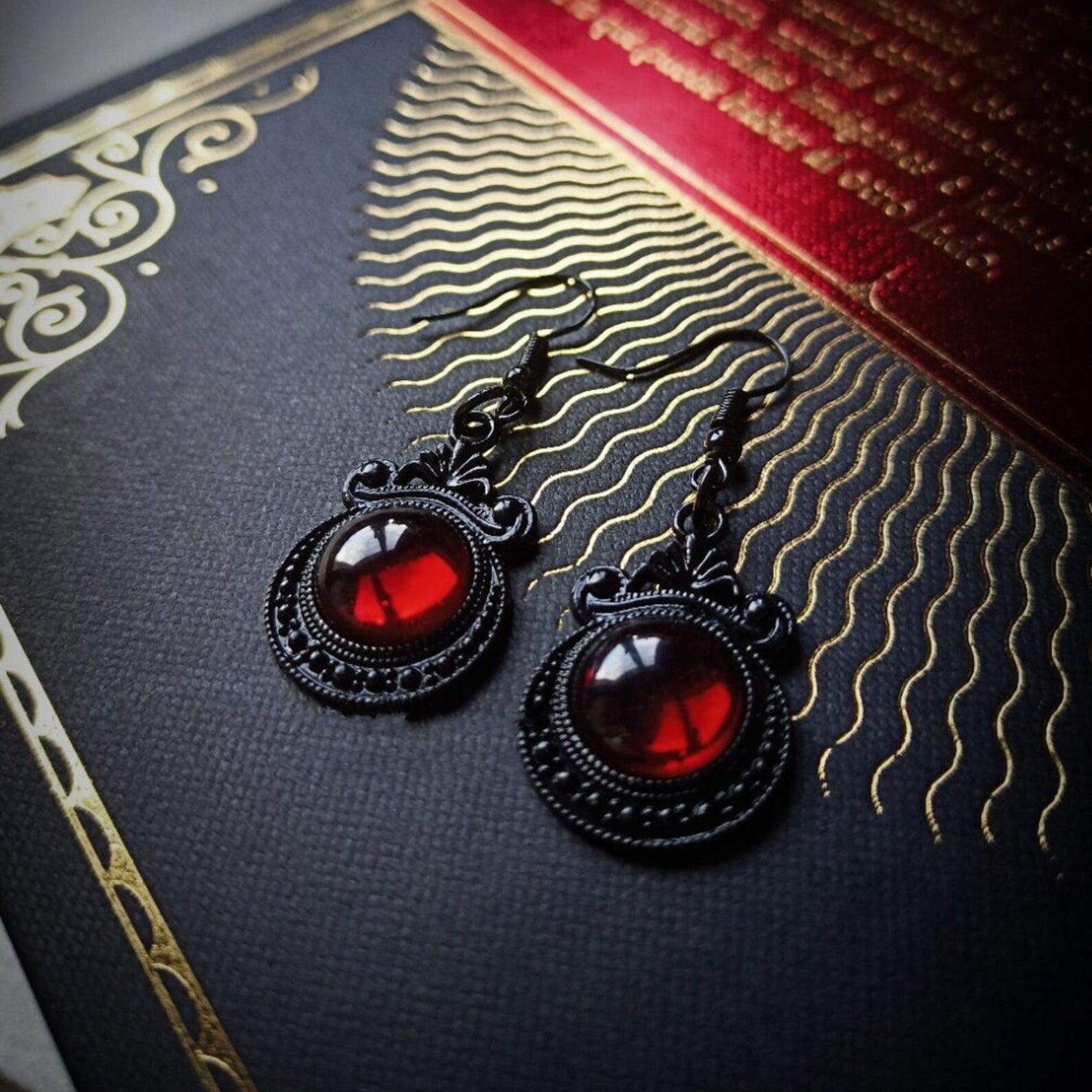 Alloy Witch Mirror Earrings MIC-AnM005