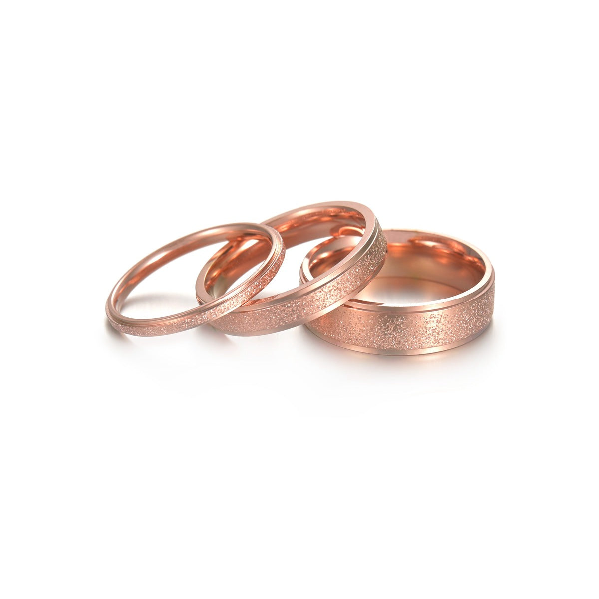 Rings Stainless steel frosted couple ring  ShouM044