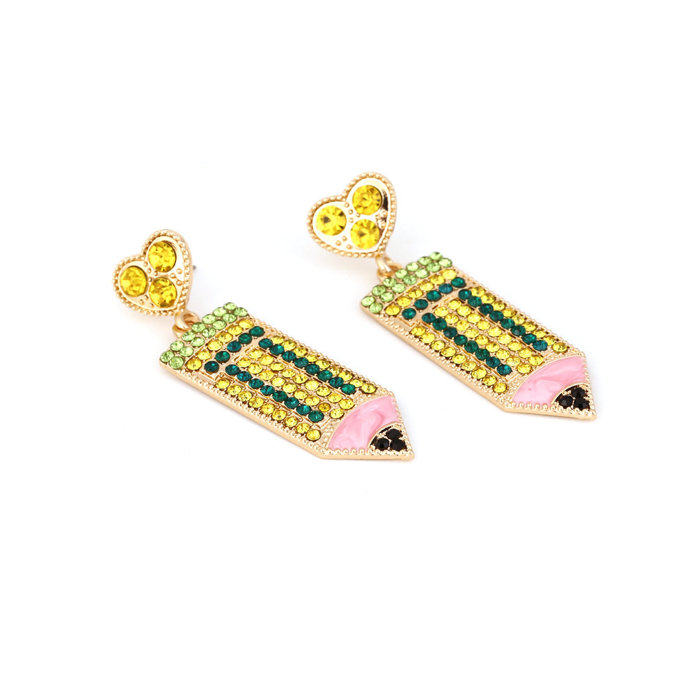 Alloy Love Pencil Earrings MIC-ManY010