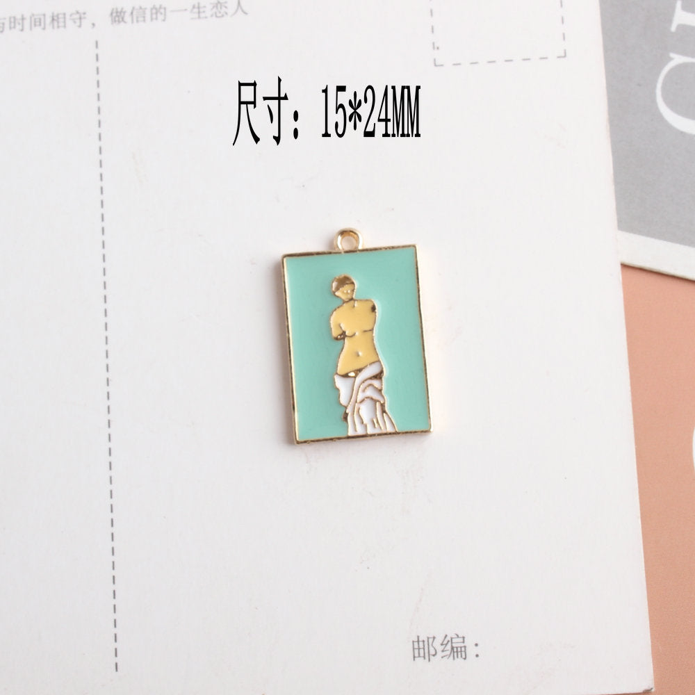 Alloy abstract painting pendant (Minimo de Compra 10) MIC-XiaoL004