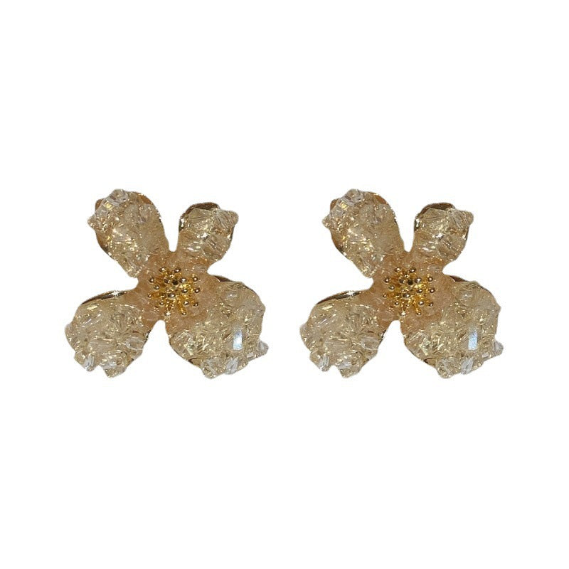 Alloy flower earrings (Minimo de Compra 2) MIC-JingX002