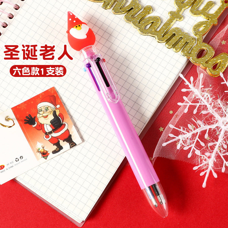 Plastic Cartoon 6 Color Ballpoint Pen midu004