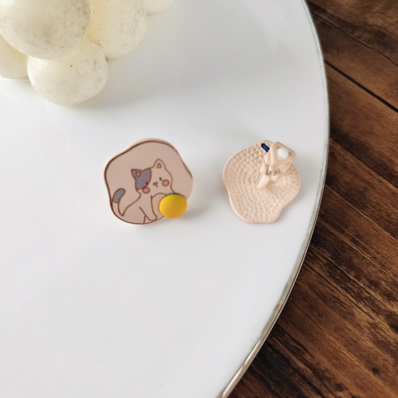 Alloy cute cat earrings (Minimo de Compra 2) MIC-BLD049