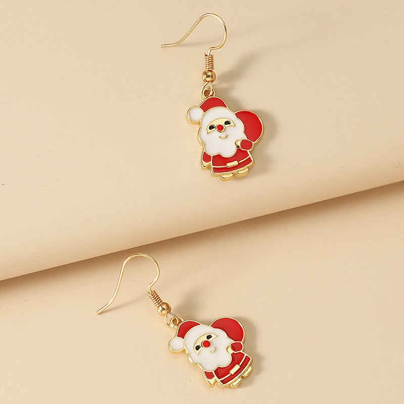 Alloy Cute Cartoon Oil Dropping Earrings MYA-KaiQ025