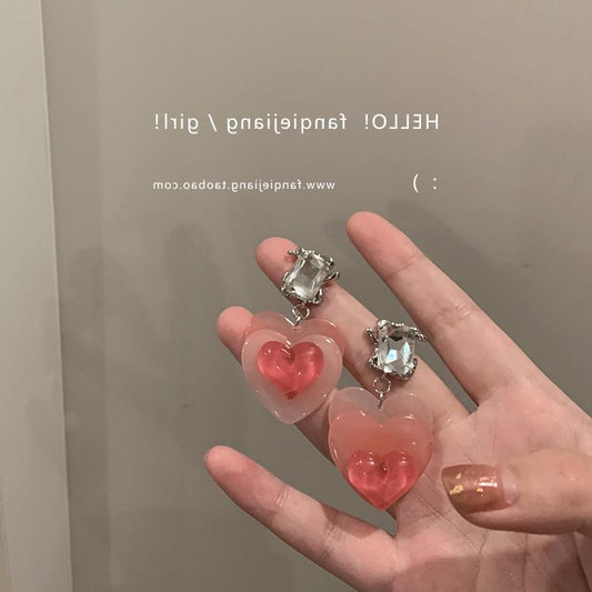 Alloy minimalist heart earrings MIC-DongJ003