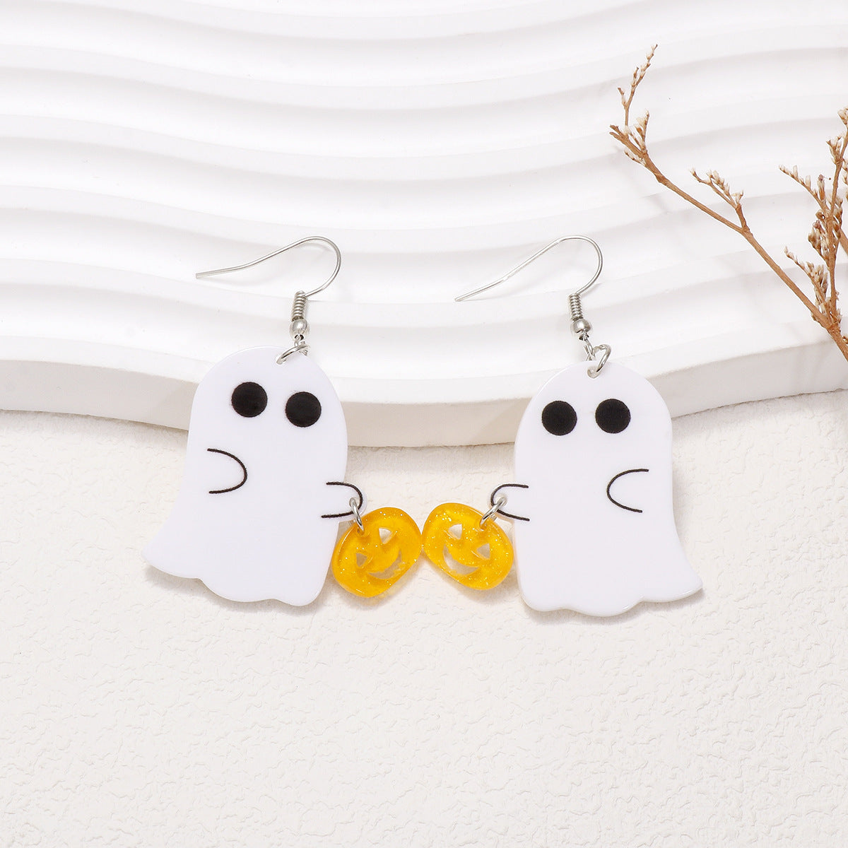 Alloy funny cartoon ghost earrings (Minimo de Compra 2) MIC-LuoT004