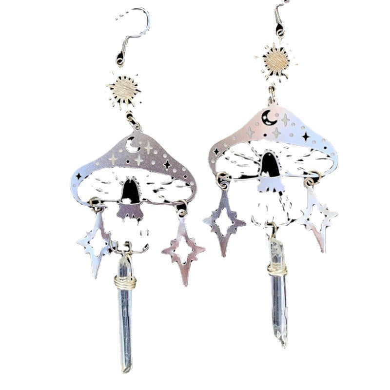 Alloy hollow mushroom earrings MIC-AnM004