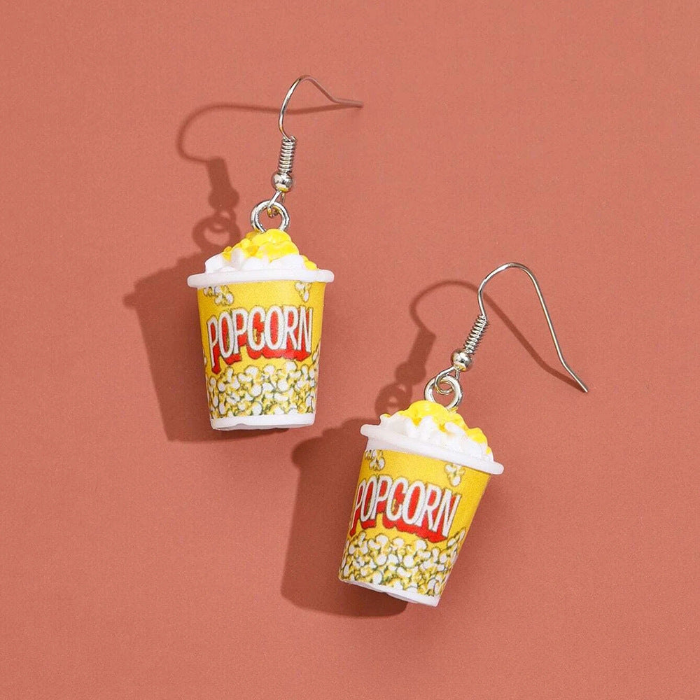 Acrylic cartoon popcorn earrings (Minimo de compra 2) MIC-JianL005