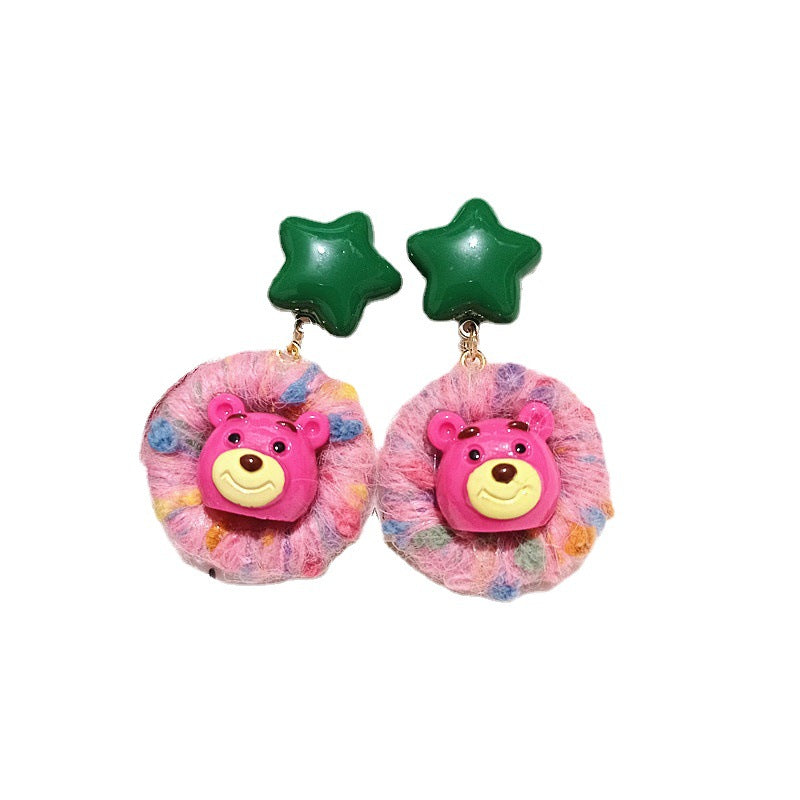 Resin Cute Versatile Fashion Cartoon Earrings MIC-XingJ058