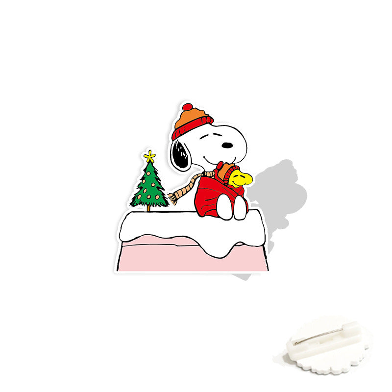 Acrylic cartoon cute Snoopy brooch (Minimo de compra 2) MIC-WeiJ001