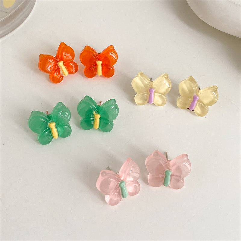 Alloy Fresh Jelly Color Simple Earrings (Minimo de compra 2) MIC-LuoN015