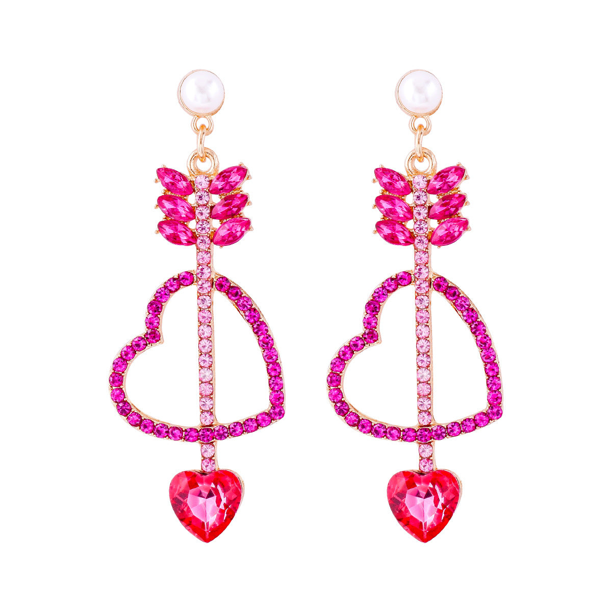 Alloy Retro Love Earrings MIC-JuJ022