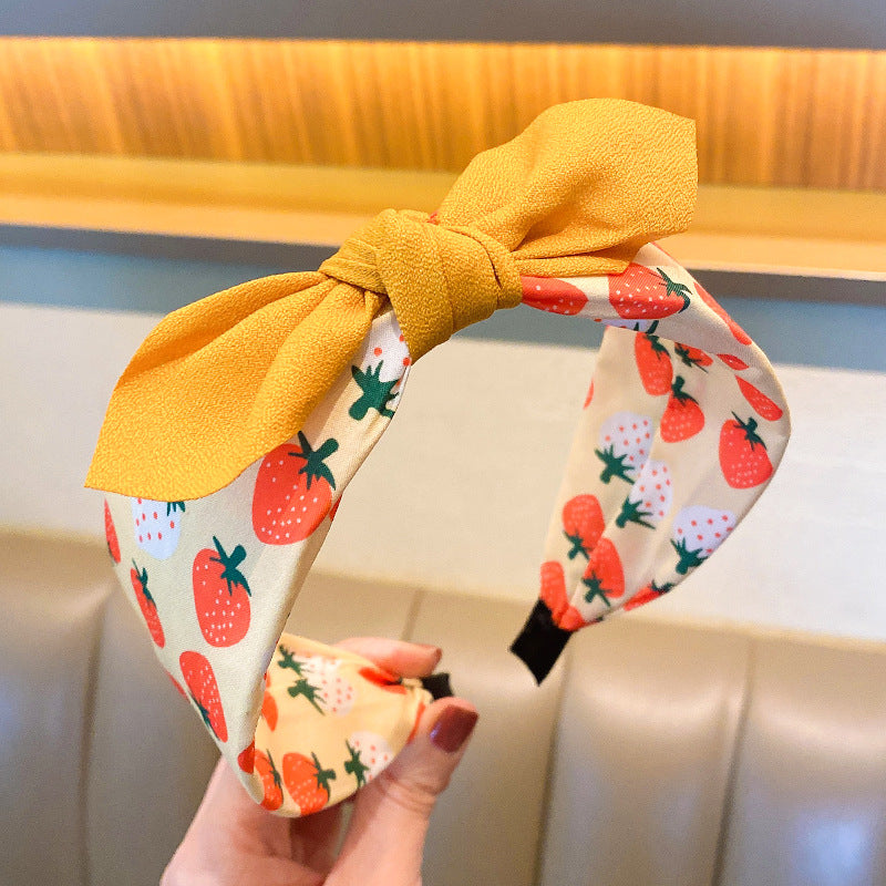 Small strawberry bow headband Minimum order quantity ≥ 2 MIC-HaiY001