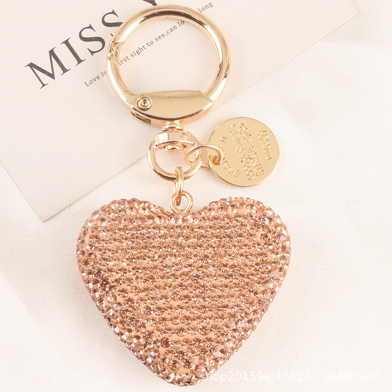 Keychains Alloy Heart Rhinestone Pendant MIC-YiHan010