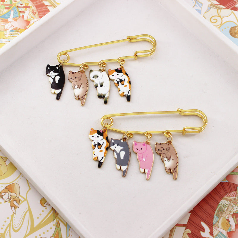 Alloy cute kitten brooch (Minimo de compra 3) MIC-QiC009