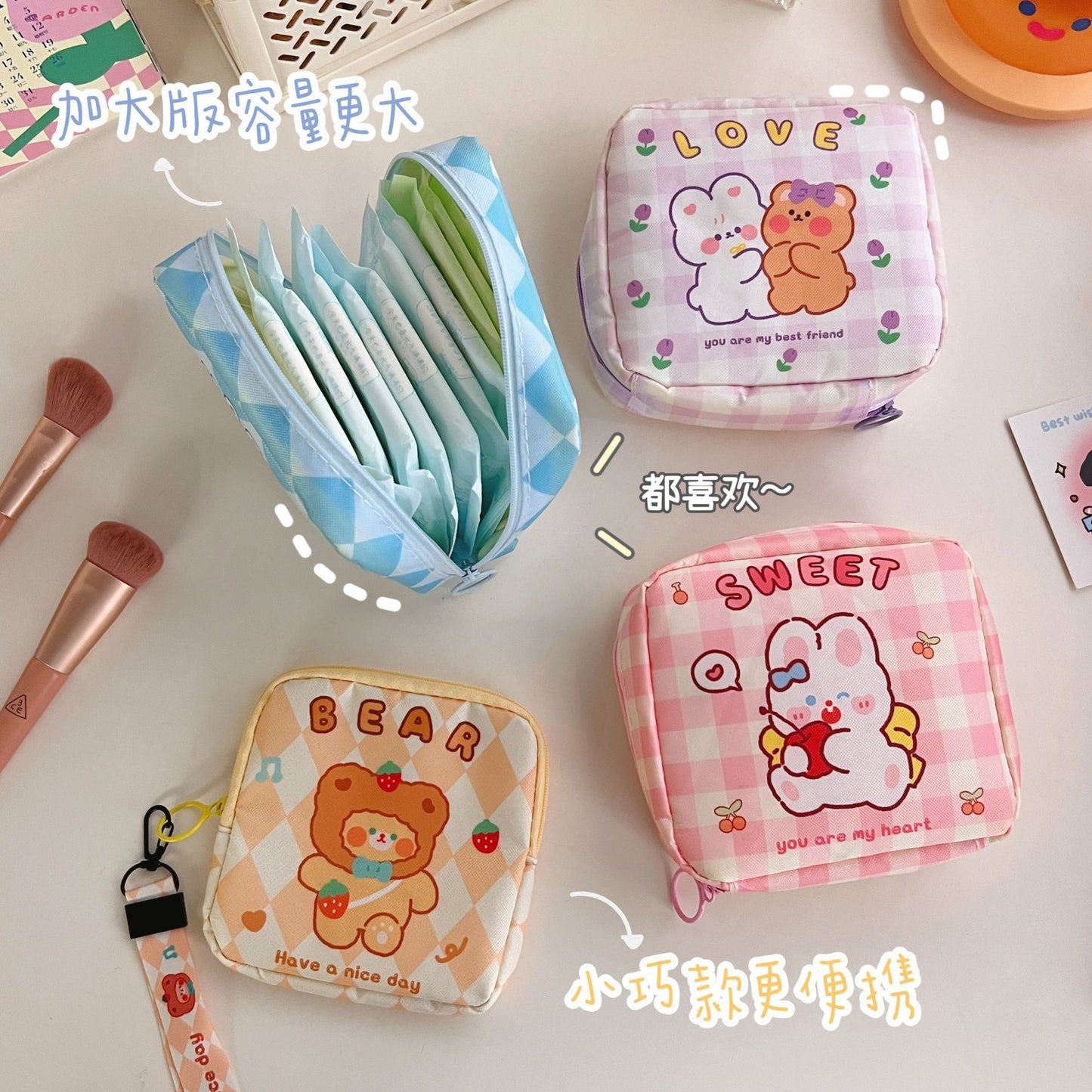 Nylon cute cartoon storage bag (Minimo de Compra 2) MIC-TenY001