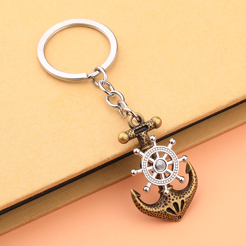 Keychains Alloy Rudder Anchor Minimo de compra 2 MIC-YiJ010