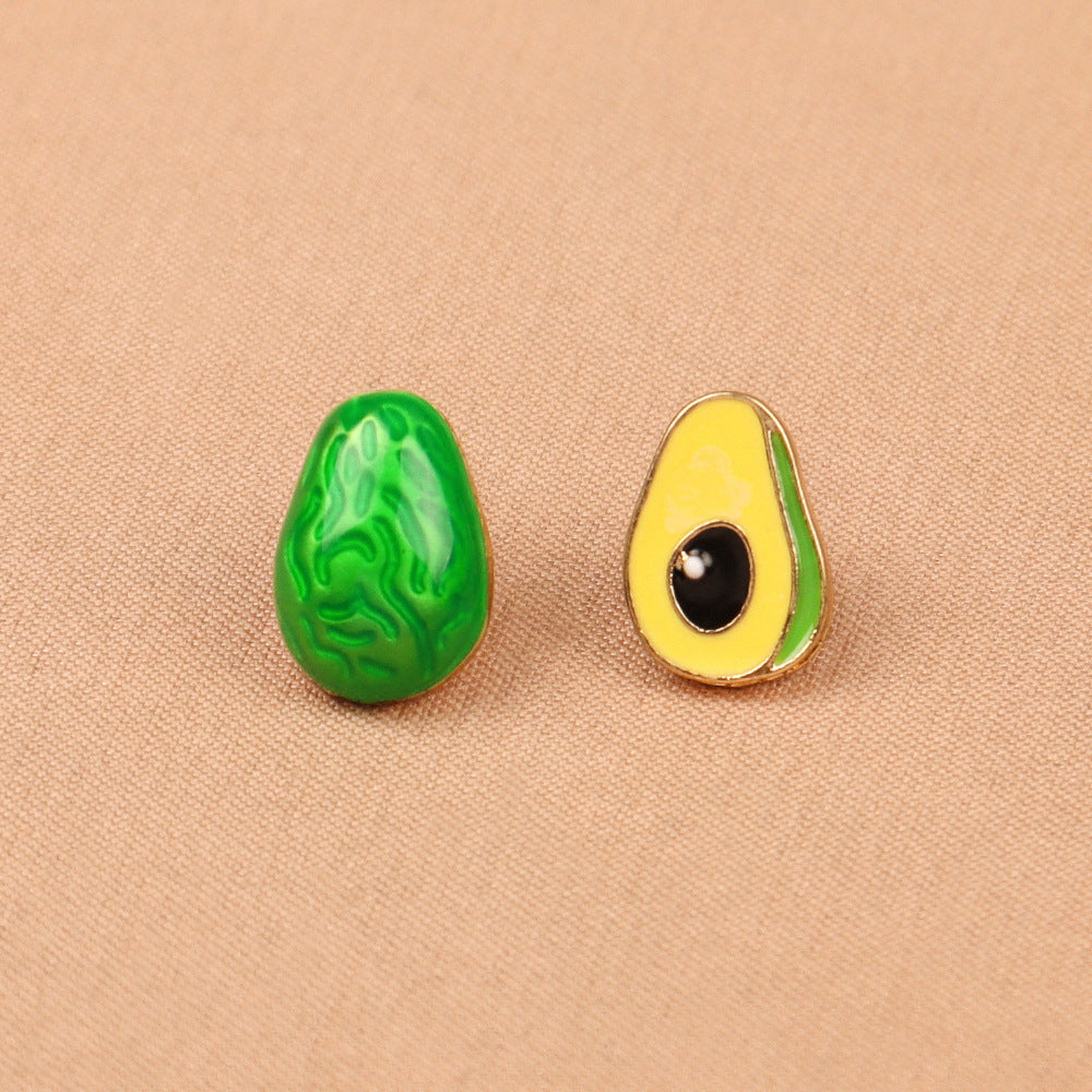 Alloy avocado green earringsMIC-LSY027