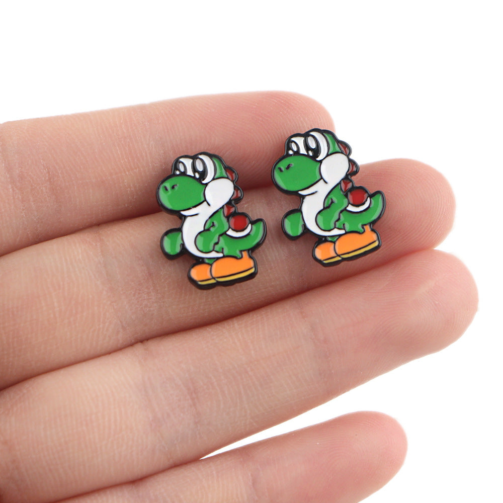 Alloy Dinosaur Cartoon Earrings (Minimo de Compra 5) MIC-KuB013