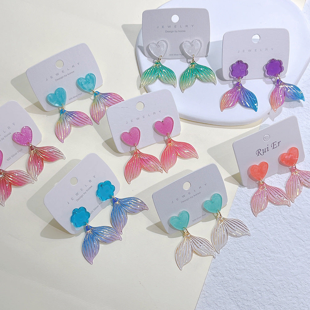 Acrylic Fresh Color Earrings  (Minimo de Compra 2) MYA-PingH024