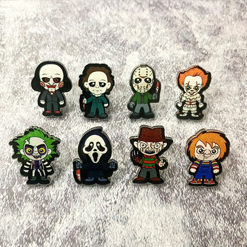 Earrings Acrylic Halloween Funny Fun Earrings 2 pairs Qunyi001