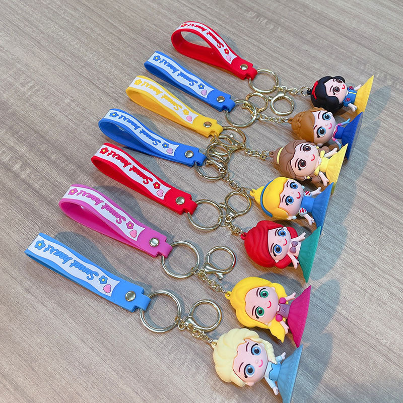 PVC cartoon castle princess keychain MIC-JinG016