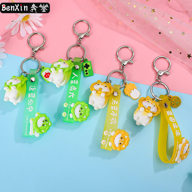 PVC new vegetable spirit cartoon keychain MIC-BenX015