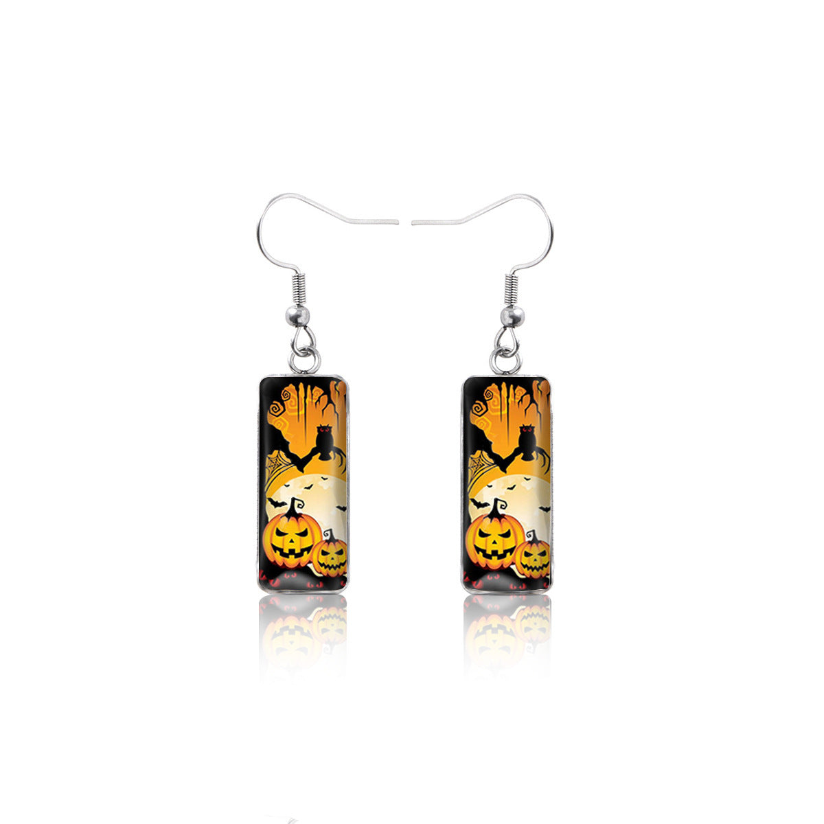 Alloy Pumpkin Witch Earrings (Minimo de Compra 2)  MIC-DiN015