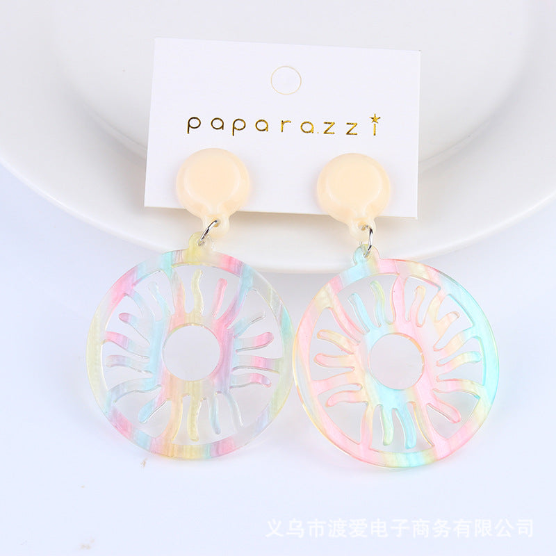 Acrylic cute rabbit earrings MIC-DuAi004