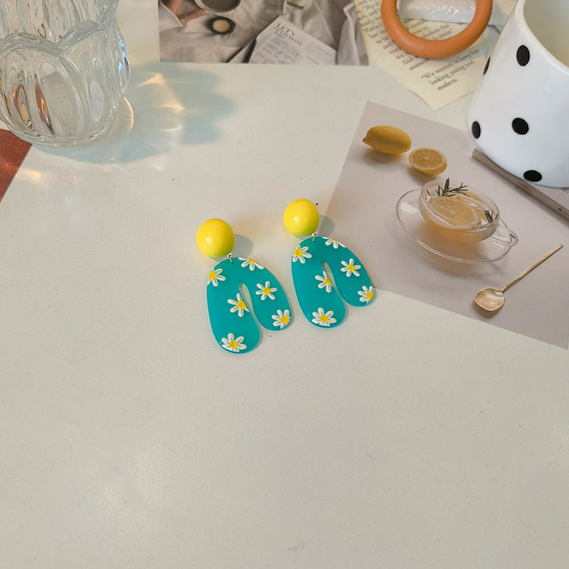 Alloy painted earrings MIC-JiuY012