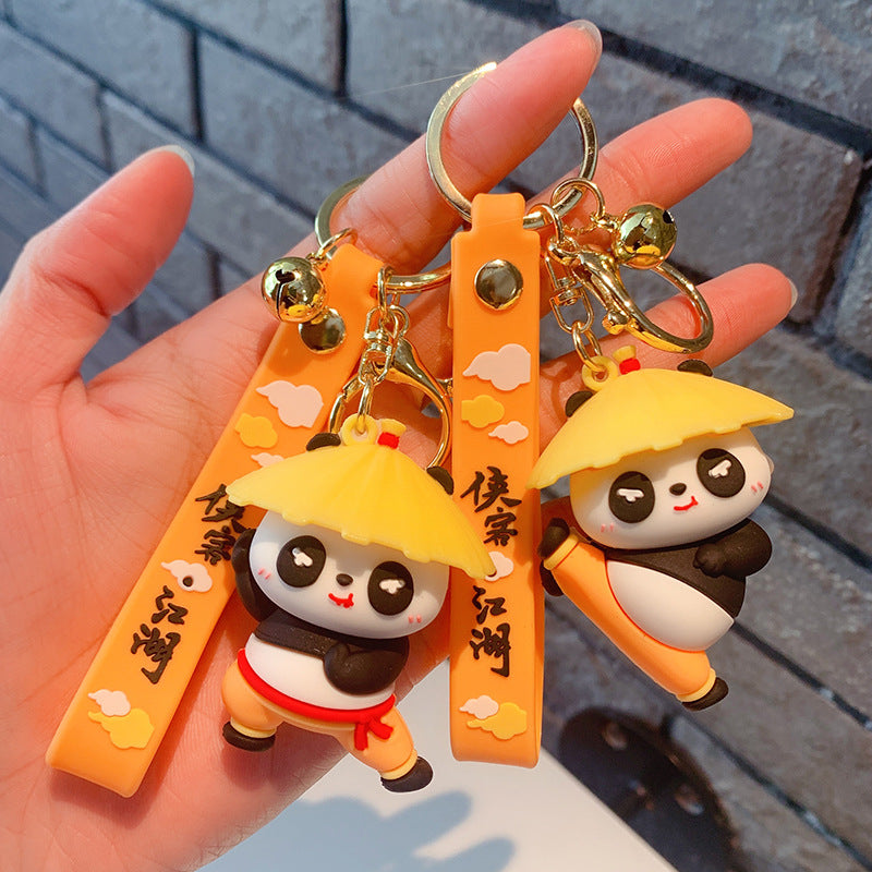 Keychains For Backpacks new cartoon mascot kung fu panda doll keychain OShi027