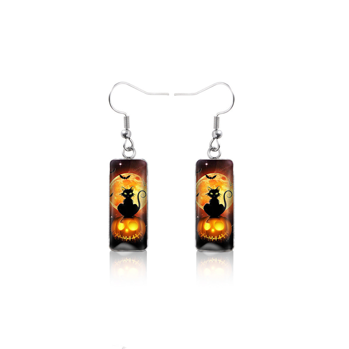 Alloy Pumpkin Witch Earrings (Minimo de Compra 2)  MIC-DiN015