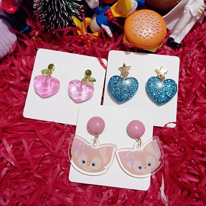 Cute Cartoon Fox Earrings MIC-XingJ043