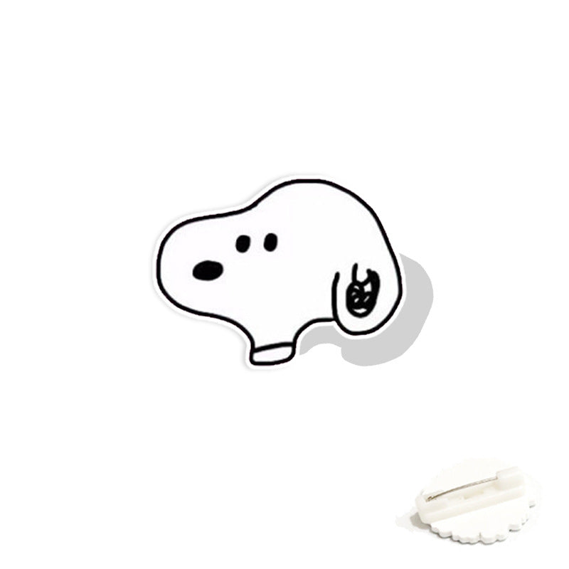 Acrylic cartoon cute Snoopy brooch (Minimo de compra 2) MYA-WeiJ006