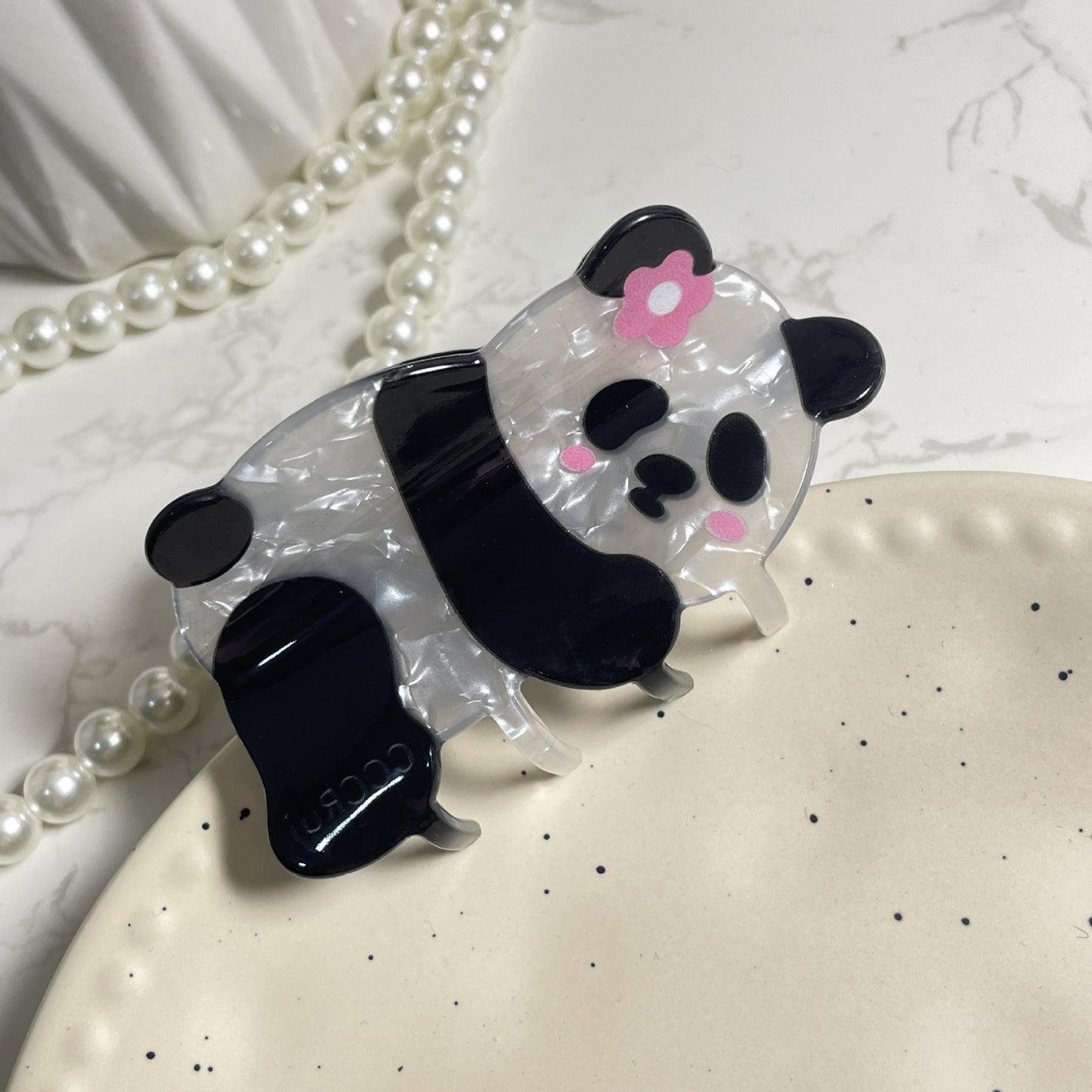 Plastic panda animal hair clip (Minimo de Compra 2) MIC-AZX002