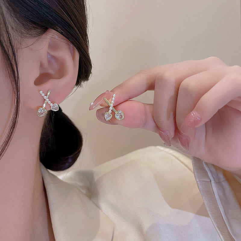 Alloy cross love earrings MIC-LvS018