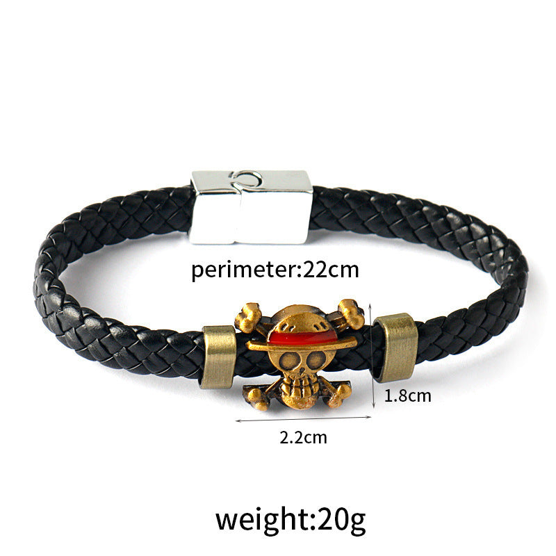 Alloy Skull Pirate Logo Bracelet MIC-AiWen011