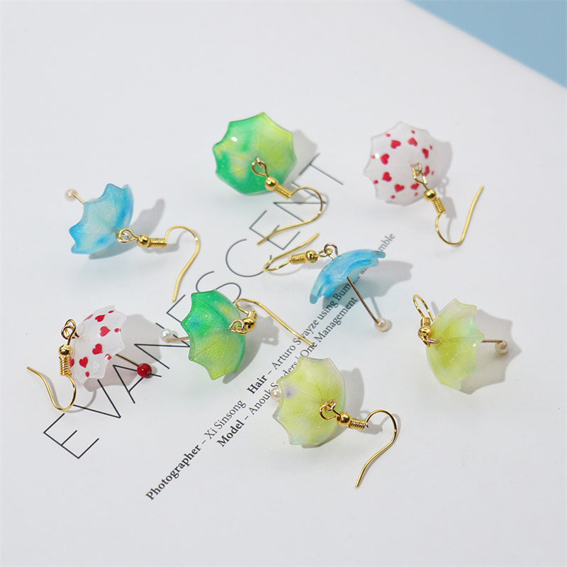 Alloy Rainbow Umbrella Earrings MIC-GangM003