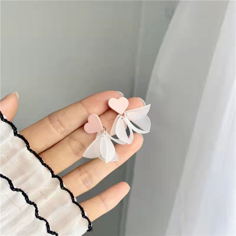 Alloy heart-shaped flower earrings (Minimo de compra 2) MIC-BiShang006