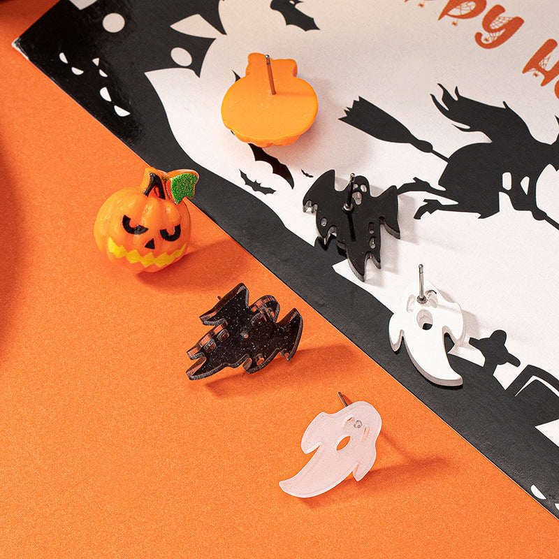 Alloy funny cartoon pumpkin earrings MYA-JLD010