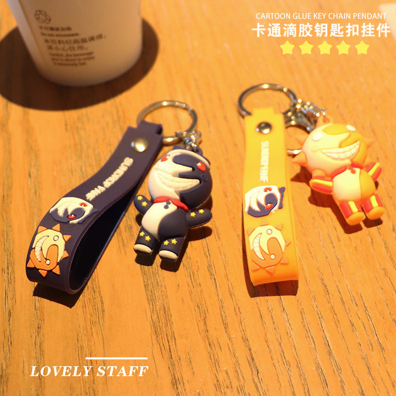 PVC cartoon sunflower keychain MIC-LanC008