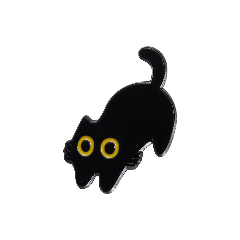 Alloy cute black cat brooch MIC-ZhuoB018