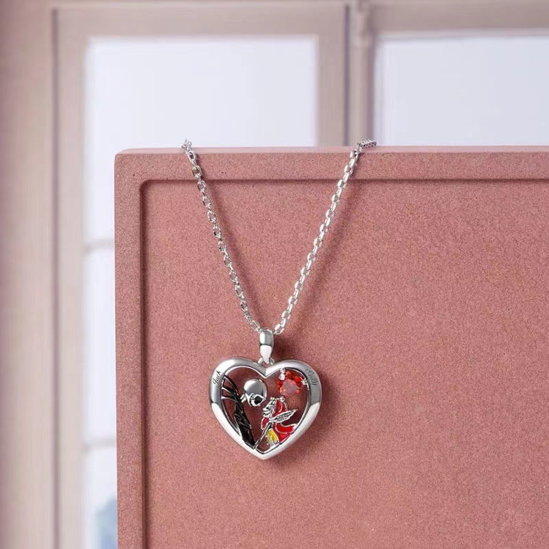 Alloy Heart Skeleton Necklace (Minimo de Compra 2) MIC-FanK005