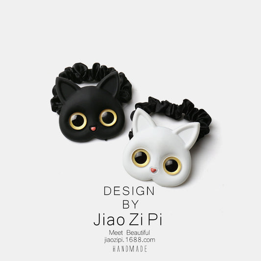 Resin Cat Cartoon Cute hair rope (Minimo de Compra 2) MIC-JZP014