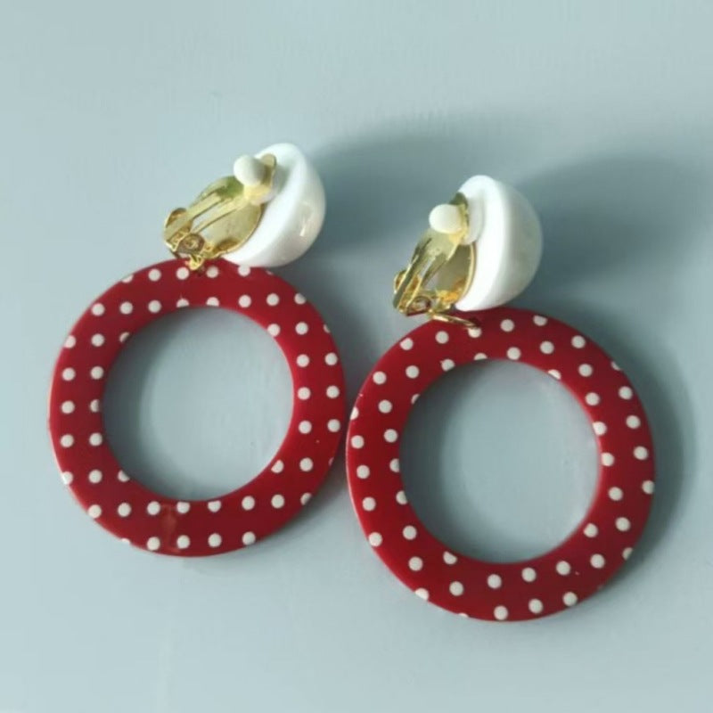 Alloy resin cute hollow earrings (Minimo de compra 5) MIC-AoY016