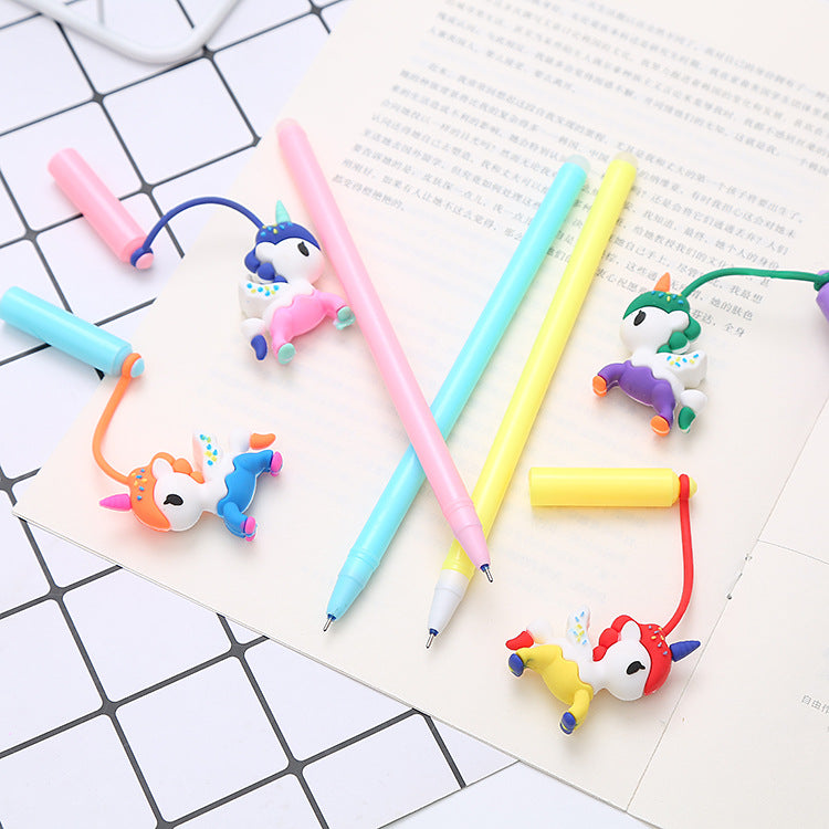 Cartoon Pony Silicone Plastic Ballpoint Pen Liuj013