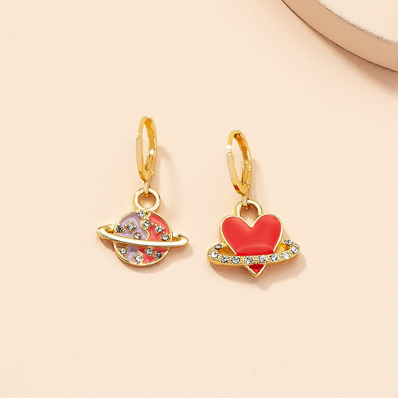 Alloy Planet Love Earrings (Minimo de compra 2) MIC-HLM003