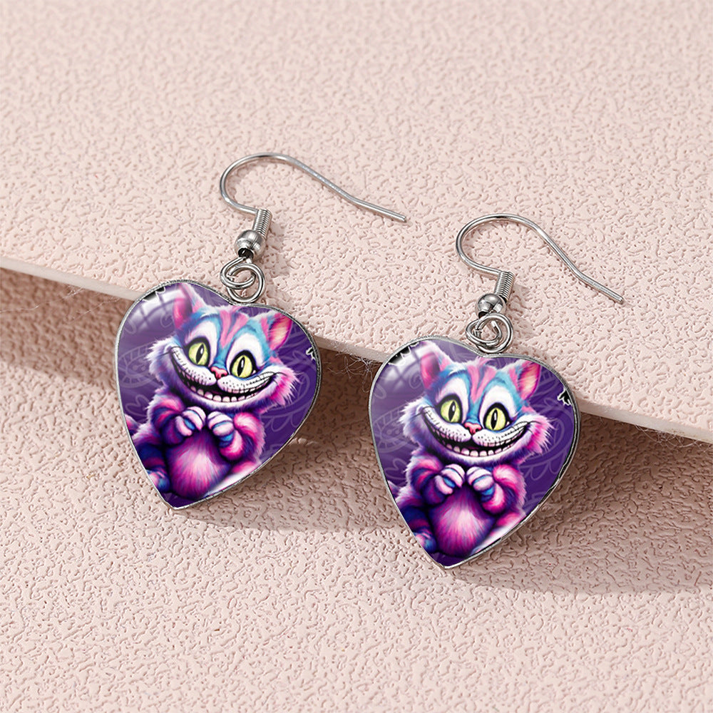 Alloy stainless steel Alice's Wonderland earrings (Minimo de compra 5) MIC-XiangL113